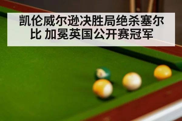 凯伦威尔逊决胜局绝杀塞尔比 加冕英国公开赛冠军